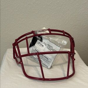 Maroon Football Helmet Faceguard
